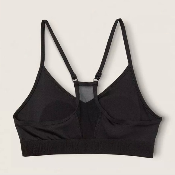 Victoria’s Secret PINK Ultimate Lightly Lined Racerback Sports Bra Black Size S - Picture 1 of 9